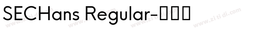 SECHans Regular字体转换